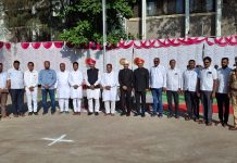 राहाता तहसील येथे महाराष्ट्र दिन उत्साहात; अप्पर जिल्हाधिकारी कोळेकर, खा. वाकचोरे, न.प. अध्यक्ष गाडेकर यांच्या उपस्थितीत ध्वजारोहण संपन्न